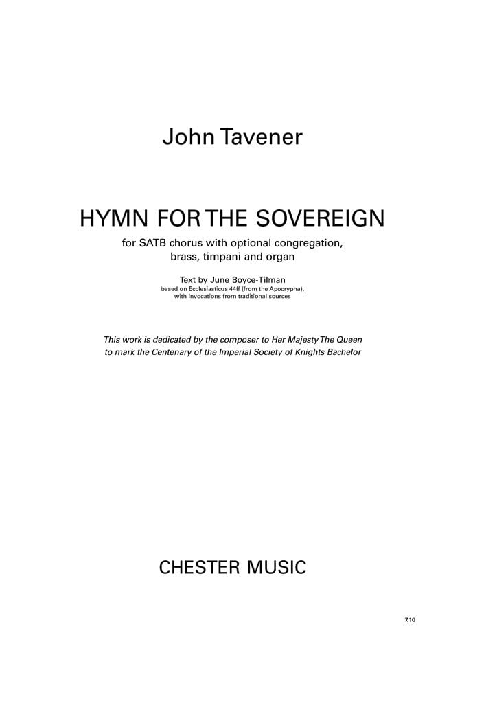 Hymn For The Sovereign (Full Score)